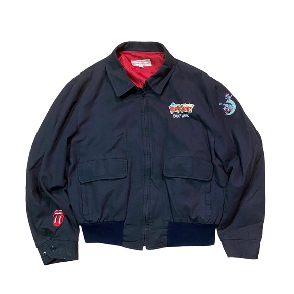 Rare 1986 Rolling Stones Dirty Work Tour Jacket Size L - Picture 1 of 11